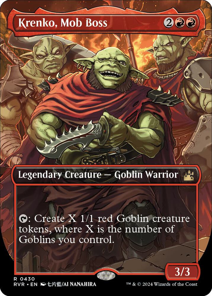 Krenko, Mob Boss #430 (Anime Borderless) Ravnica Remastered
