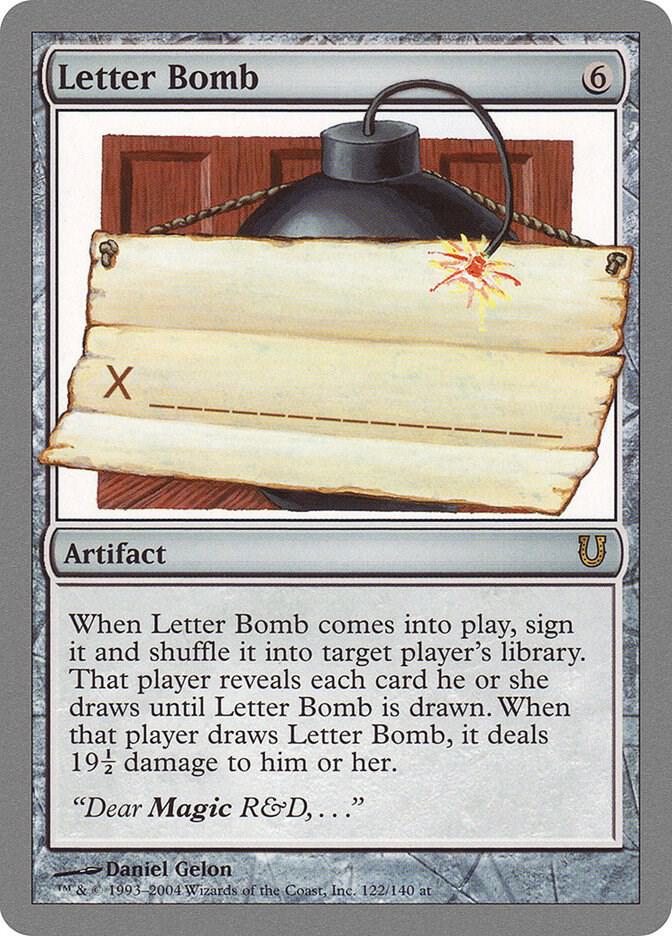 Letter Bomb #122 Unhinged