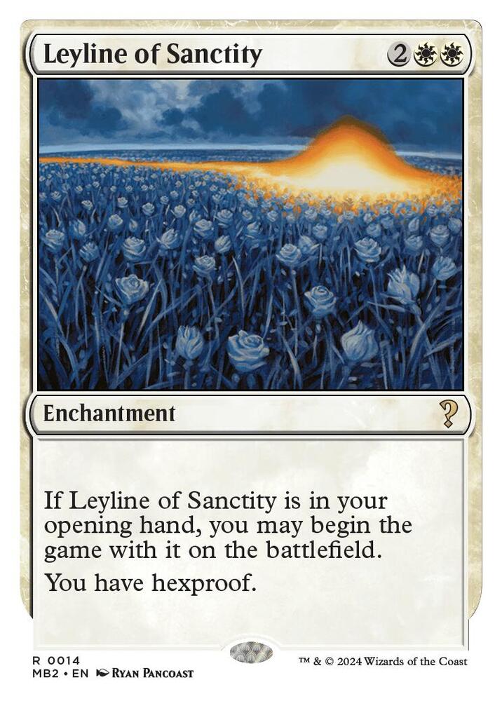 Leyline of Sanctity #14 (White Border) #149 Mystery Booster 2