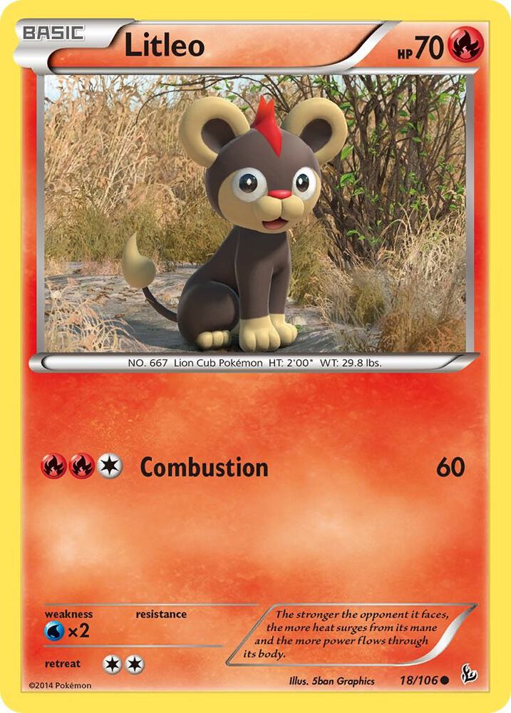 Litleo #18 REVERSE HOLOFOIL XY - Flashfire