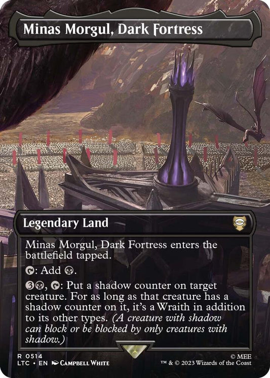 Minas Morgul, Dark Fortress #514 (Borderless) FOIL Commander: The Lord of the Rings: Tales of Middle-earth
