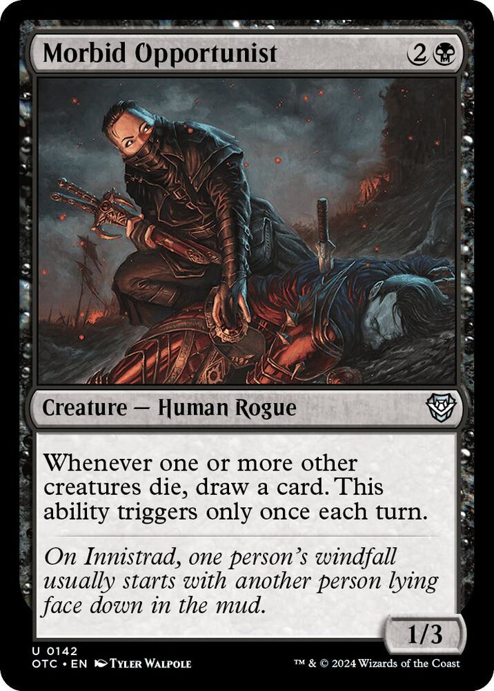 Morbid Opportunist #142 Commander: Outlaws of Thunder Junction