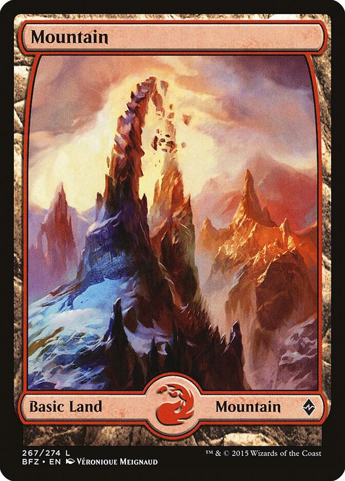 Mountain (Full Art) #267 FOIL Battle for Zendikar