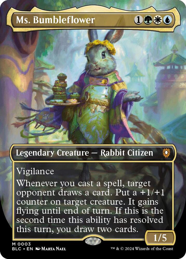 Ms. Bumbleflower (Borderless) #3 FOIL Commander: Bloomburrow