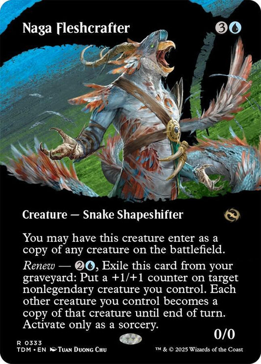 Naga Fleshcrafter #333 (Borderless) Tarkir: Dragonstorm