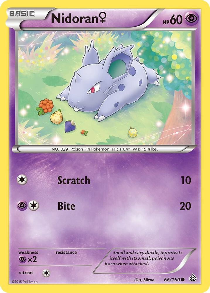 Nidoran #66 REVERSE HOLOFOIL XY - Primal Clash