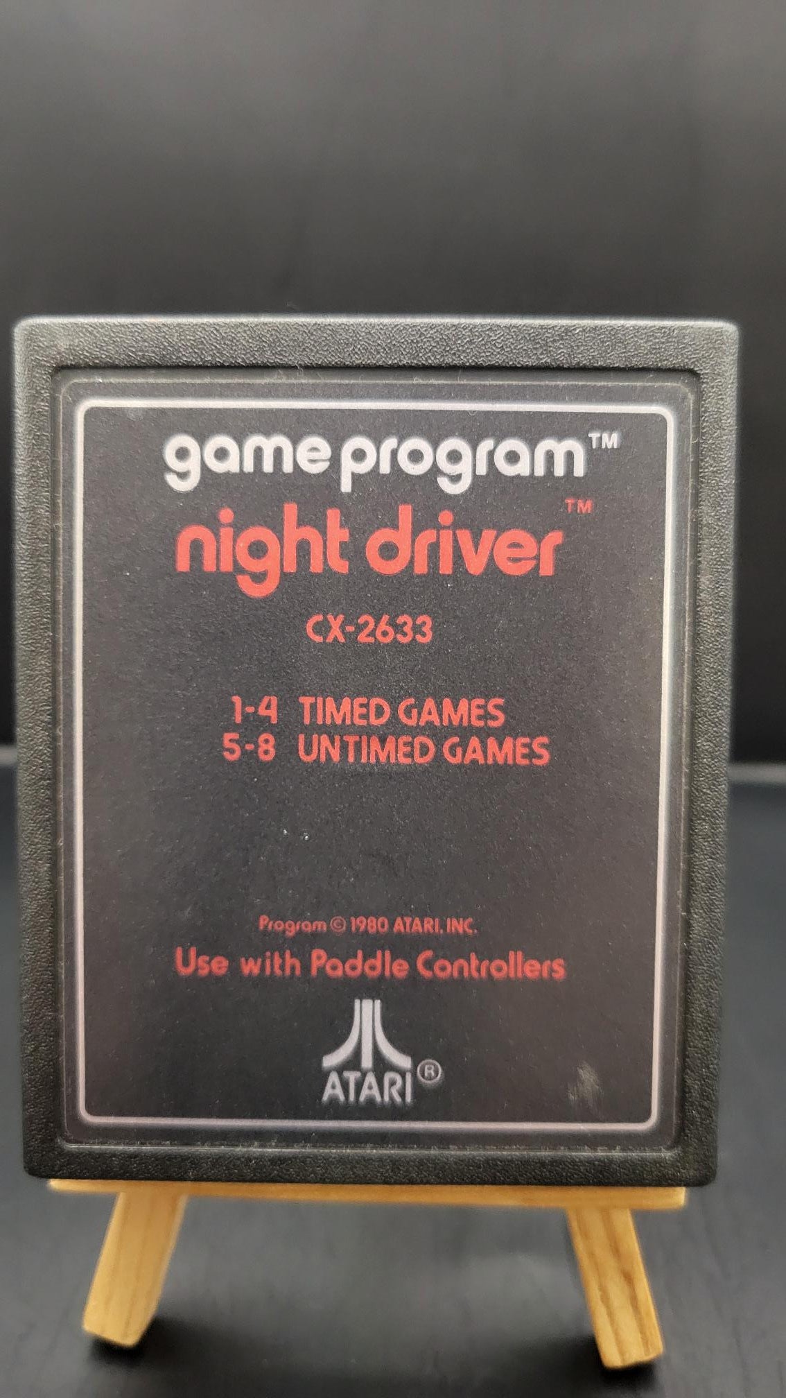 Atari 2600 Night Driver (Text Label)