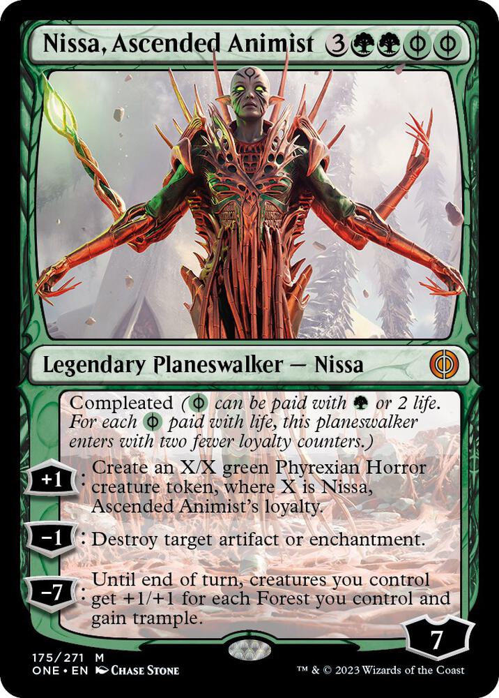 Nissa, Ascended Animist #175 FOIL Phyrexia: All Will Be One