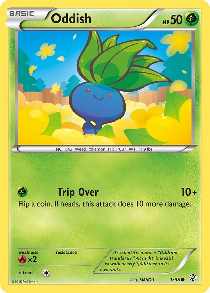 Oddish #1 REVERSE HOLOFOIL XY - Ancient Origins