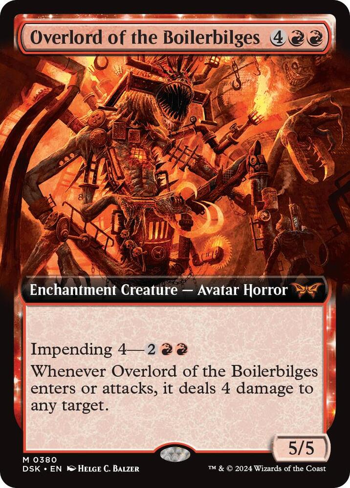 Overlord of the Boilerbilges #380 (Extended Art) Duskmourn: House of Horror