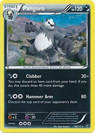 Pangoro #68 CRACKED ICE HOLOFOIL Deck Exclusives (XY - Furious Fists)