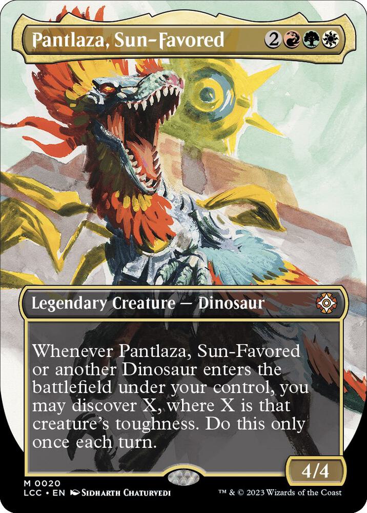 Pantlaza, Sun-Favored (Borderless) #20 FOIL Commander: The Lost Caverns of Ixalan