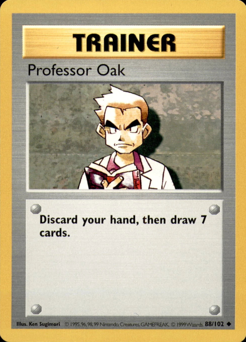Professor Oak (Shadowless) #88 (Unlimited) Base Set