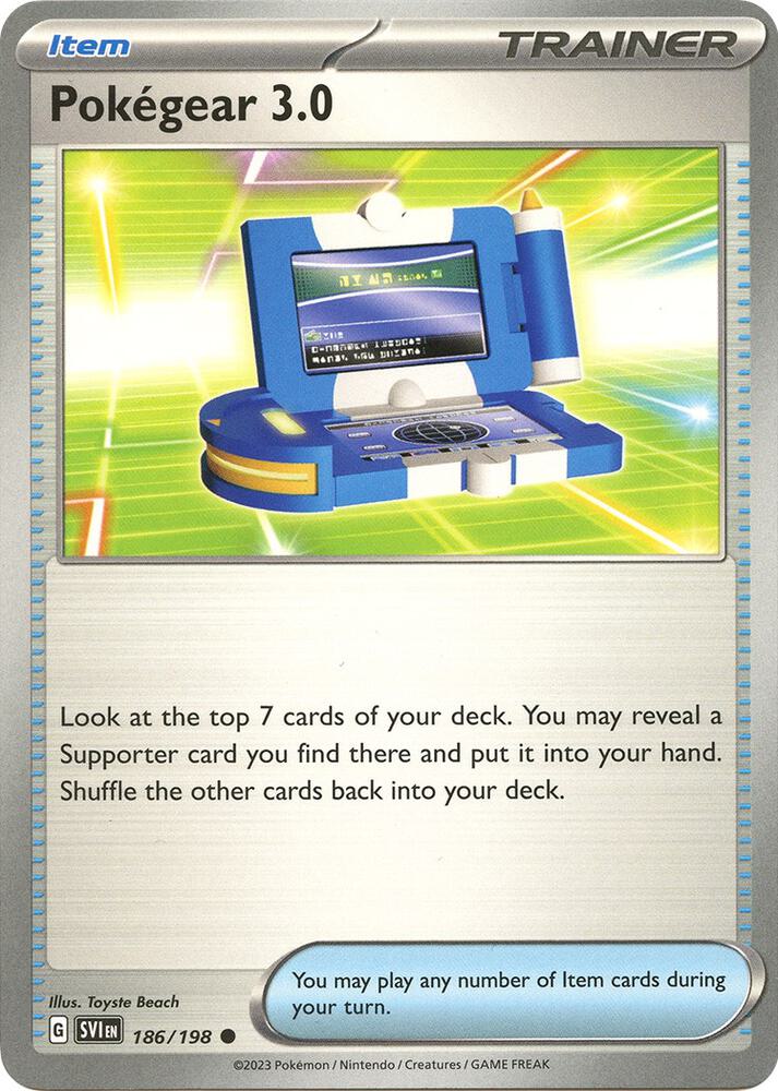 Pokemon Scarlet & Violet Base Set Common PokeGear 3.0 #186