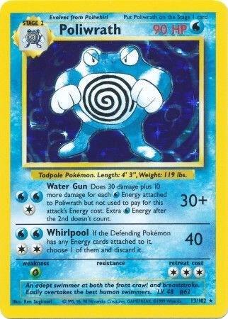 Poliwrath #13 HOLOFOIL Base Set