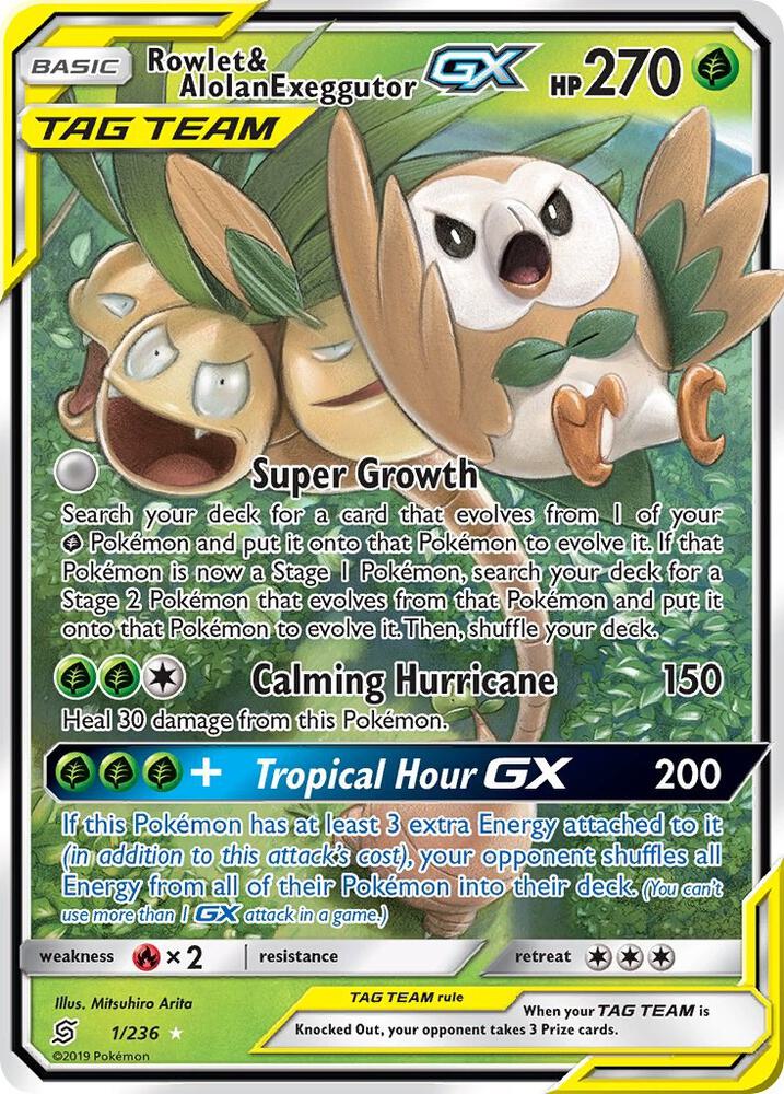 Rowlet & Alolan Exeggutor EX #1 SM: Unified Minds
