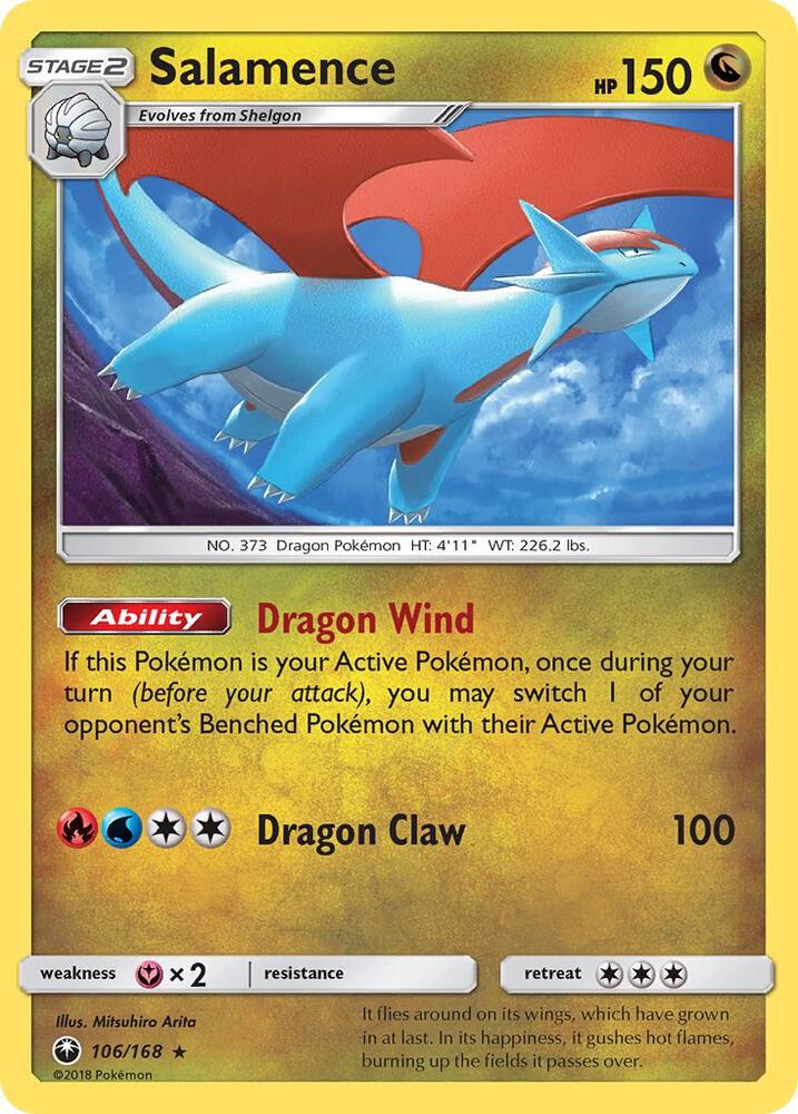 Salamence #106 REVERSE HOLOFOIL SM - Celestial Storm
