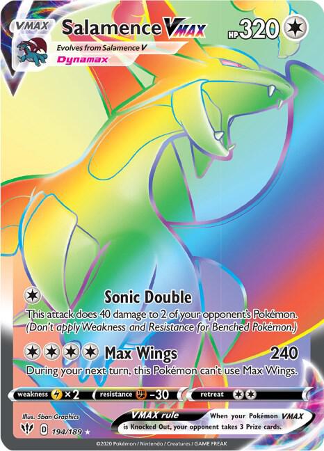 Salamence VMAX (Secret) #194 SWSH03: Darkness Ablaze