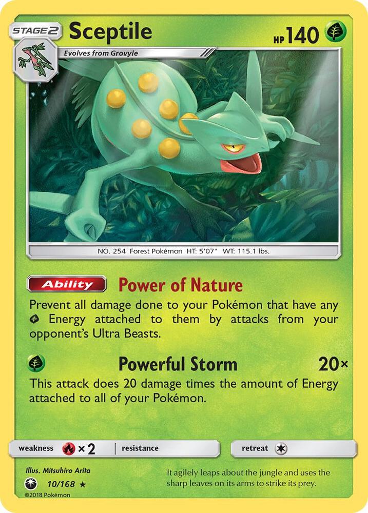 Sceptile #10 REVERSE HOLOFOIL SM - Celestial Storm