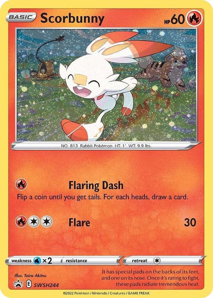 Scorbunny #SWSH244 COSMOS HOLOFOIL SWSH: Sword & Shield Promo Cards