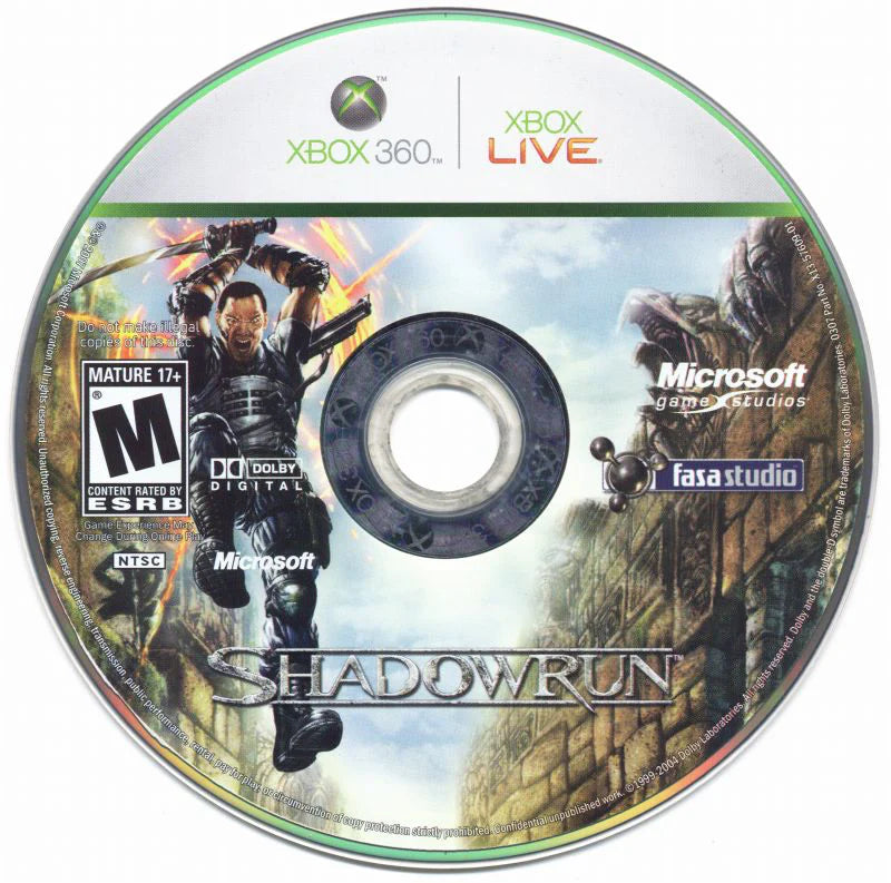Xbox 360 Shadowrun (Disc Only)