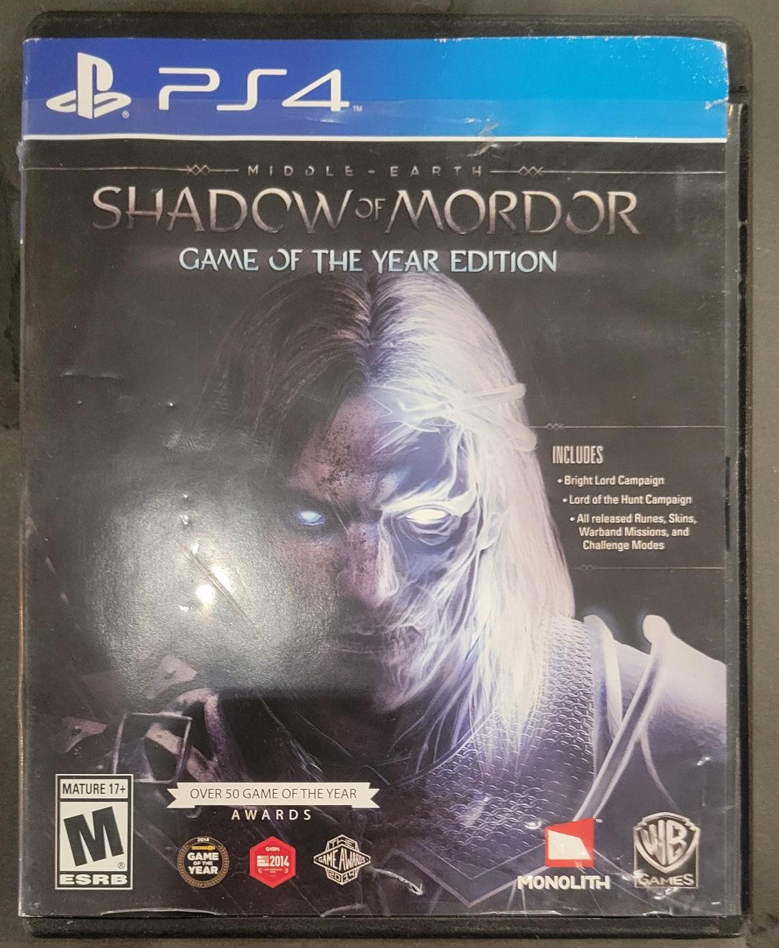 Playstation 4 Middle Earth Shadow of Mordor Game of the Year Edition (Complete)
