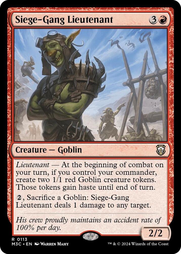 Siege-Gang Lieutenant #113 Commander: Modern Horizons 3