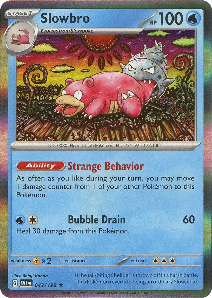 Slowbro #42 REVERSE HOLOFOIL Scarlet & Violet Base Set