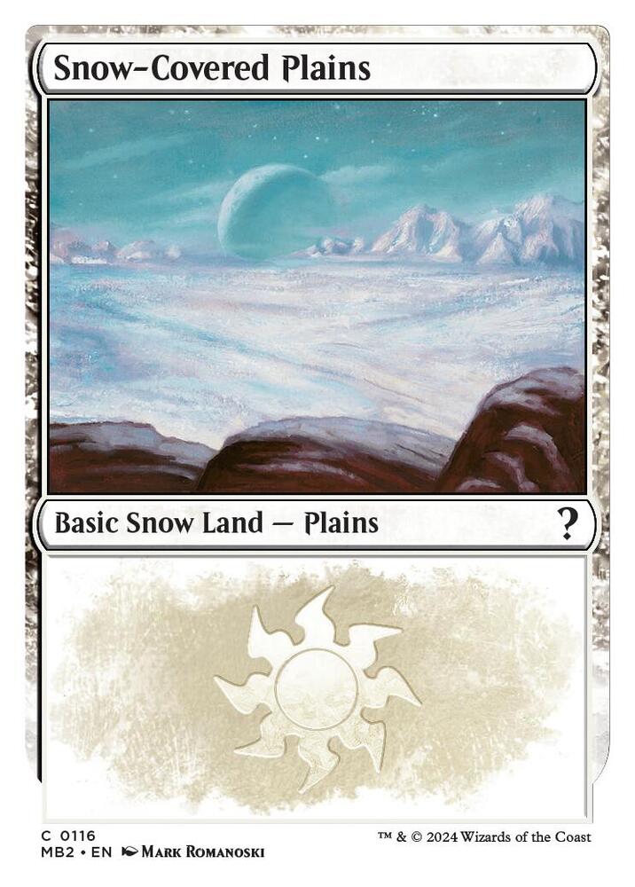 Snow-Covered Plains (White Border) #116 Mystery Booster 2