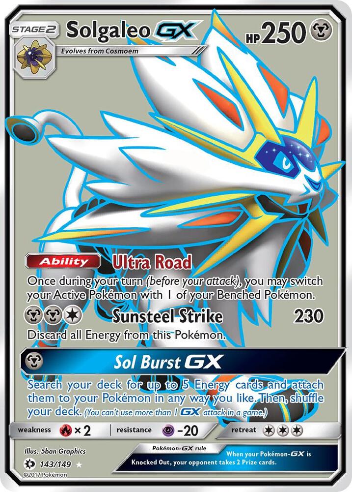 Solgaleo GX (Full Art) #143 SM Base Set