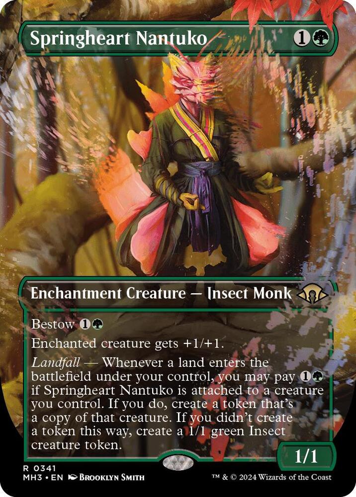 Springheart Nantuko (Borderless) #341 FOIL Modern Horizons 3