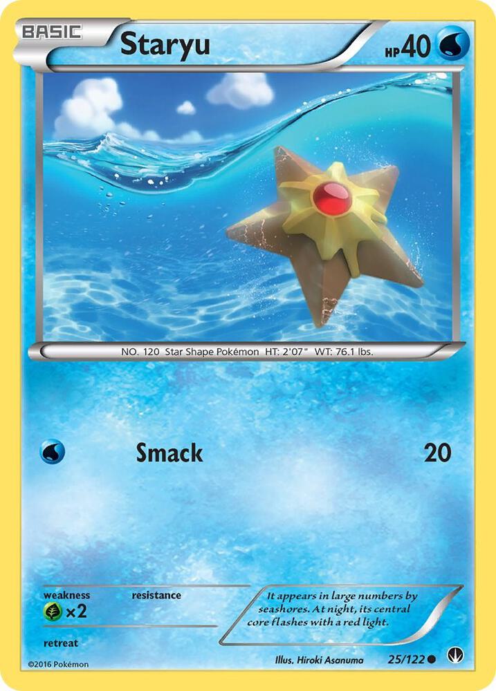 Staryu #25 REVERSE HOLOFOIL XY - BREAKpoint