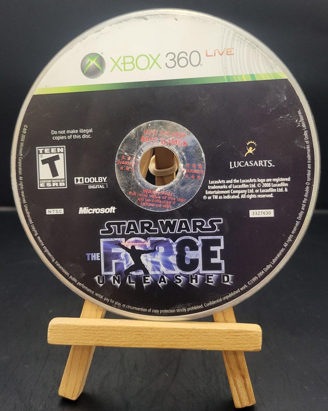 XBOX 360 Star Wars Force Unleashed (Disc Only)