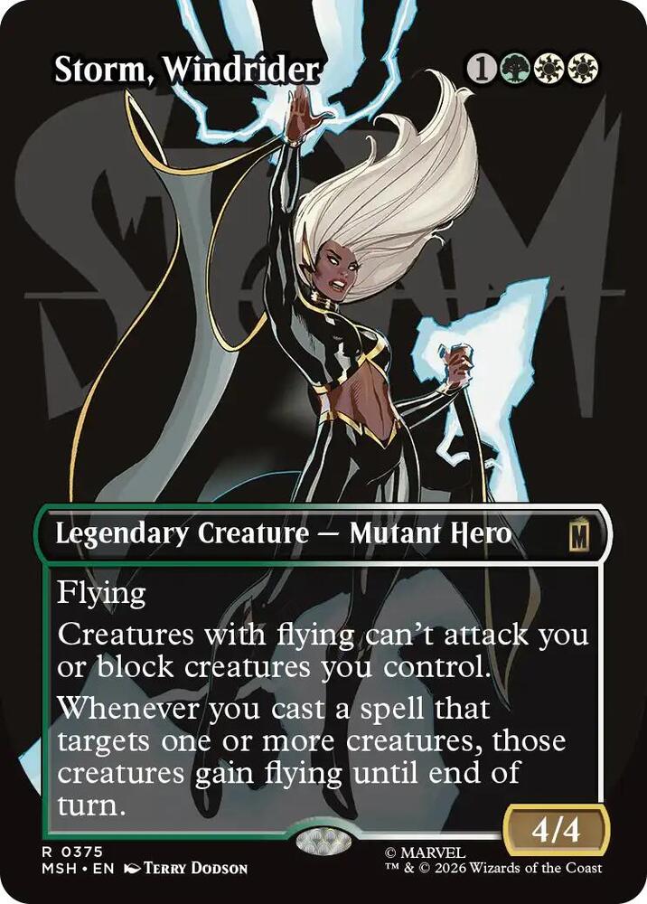 Storm, Windrider (Borderless) #375 FOIL Marvel Super Heroes