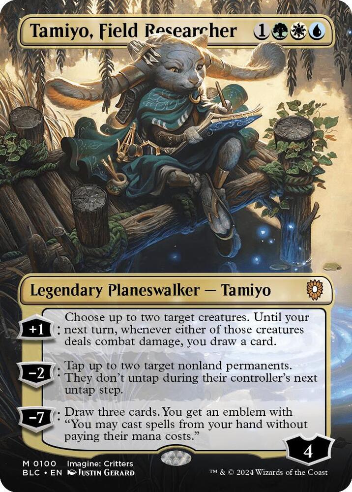 Tamiyo, Field Researcher (Borderless) #100 FOIL Commander: Bloomburrow