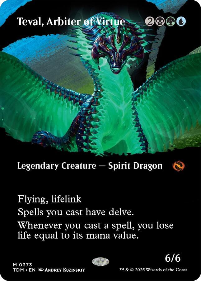 Teval, Arbiter of Virtue #373 (Borderless) Tarkir: Dragonstorm