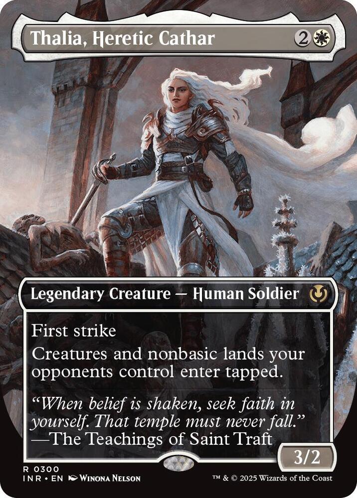 Thalia, Heretic Cathar #300 (Borderless) FOIL Innistrad Remastered