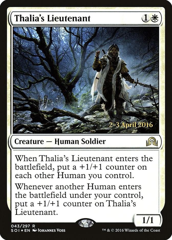 Thalia's Lieutenant #43 FOIL Prerelease Cards (Shadows over Innistrad)