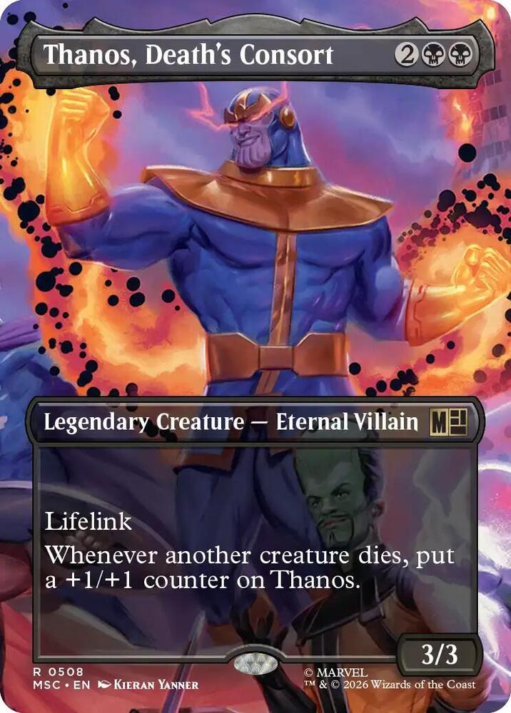 Thanos, Death's Consort (Borderless) #508 Commander: Marvel Super Heroes