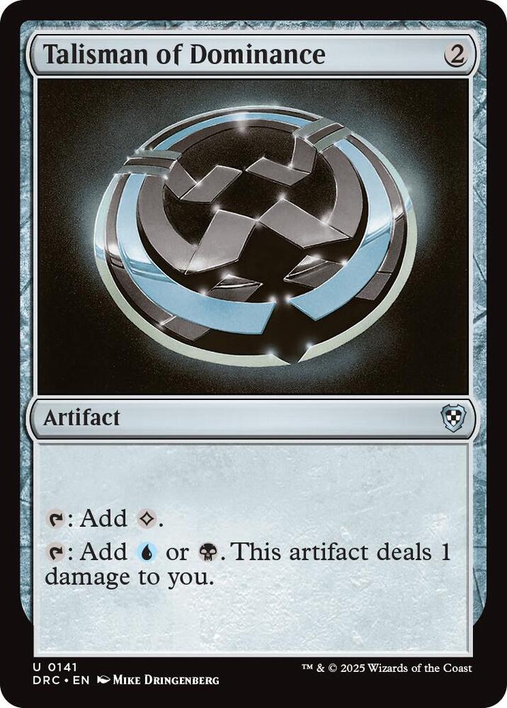 Talisman of Dominance #141 Commander: Aetherdrift