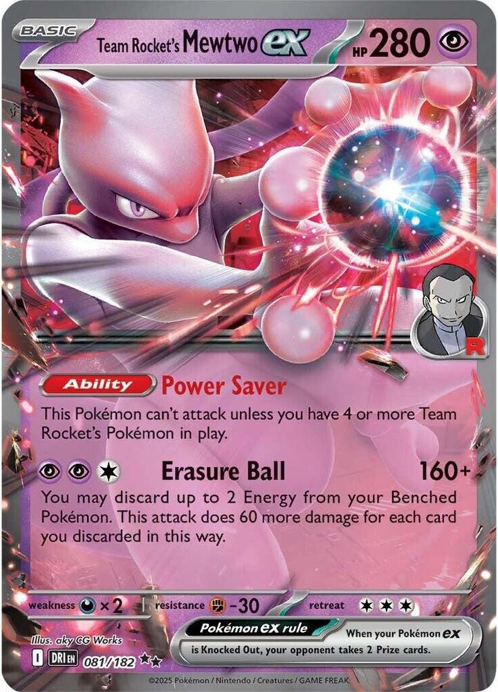 Team Rocket's Mewtwo EX #81 SV10: Destined Rivals