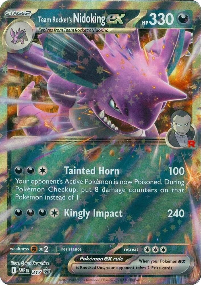 Team Rocket's Nidoking EX #217 SV: Scarlet & Violet Promo Cards