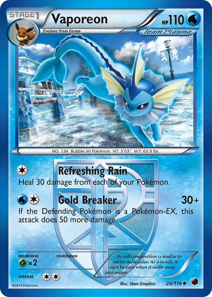 Vaporeon (Team Plasma) #20 Plasma Freeze