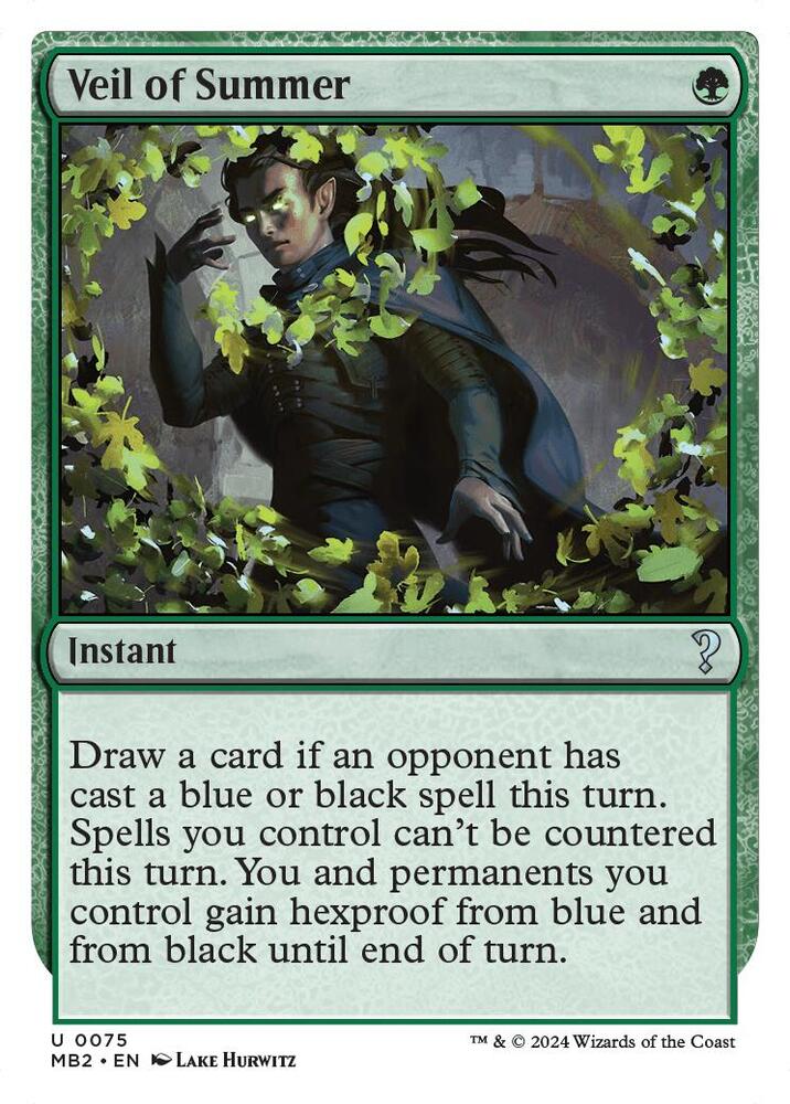 Veil of Summer (White Border) #75 Mystery Booster 2