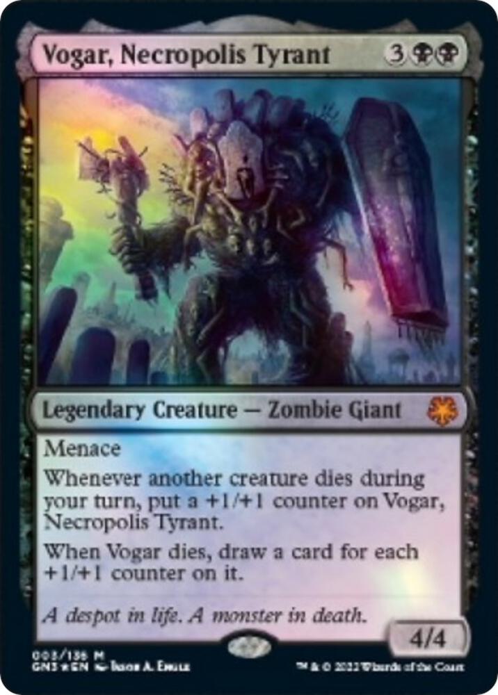 Vogar, Necropolis Tyrant #3 FOIL Magic Game-Night: Free-For-All
