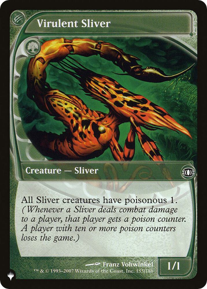 Virulent Sliver #155 The List Reprints