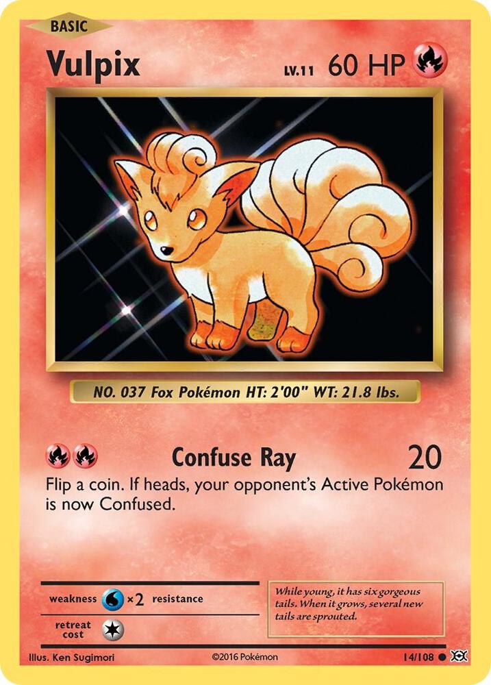 Vulpix #14 REVERSE HOLOFOIL XY - Evolutions