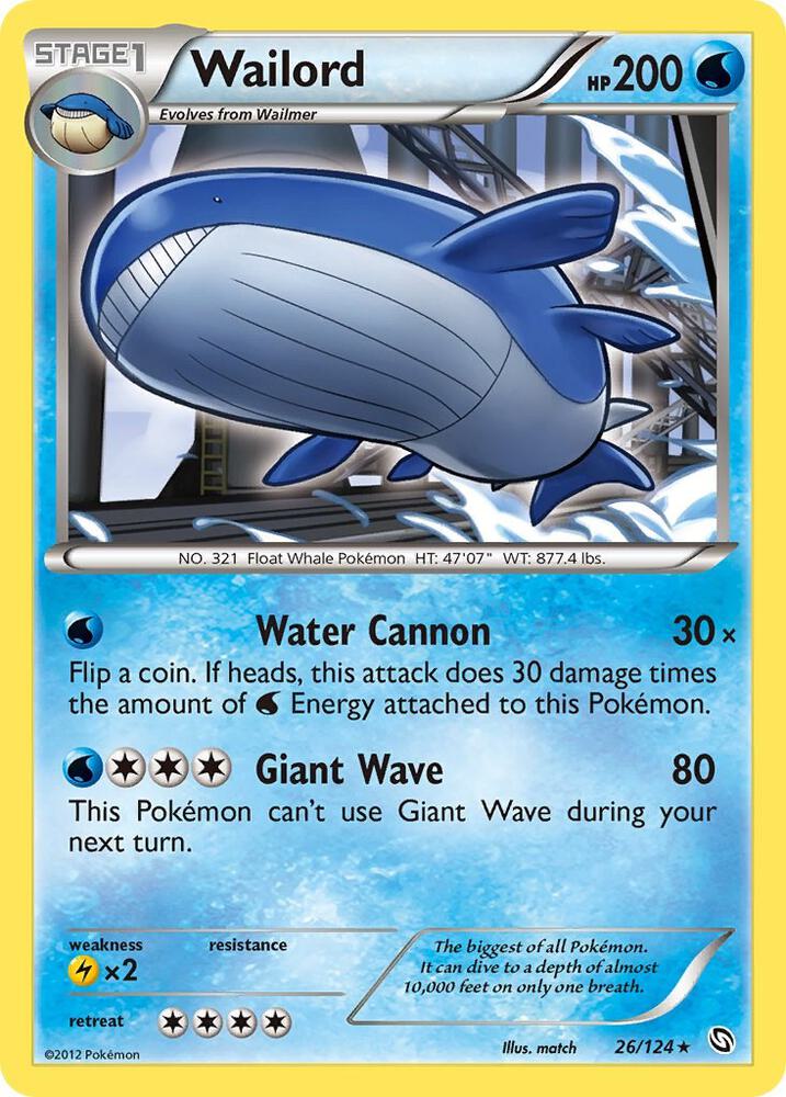 Wailord #26 HOLOFOIL Dragons Exalted