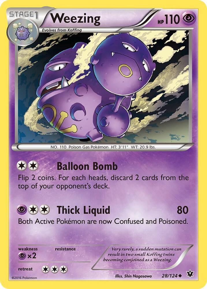 Weezing #28 FOIL XY - Fates Collide