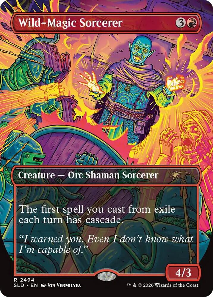 Wild-Magic Sorcerer #2494 FOIL Secret Lair Drop Series